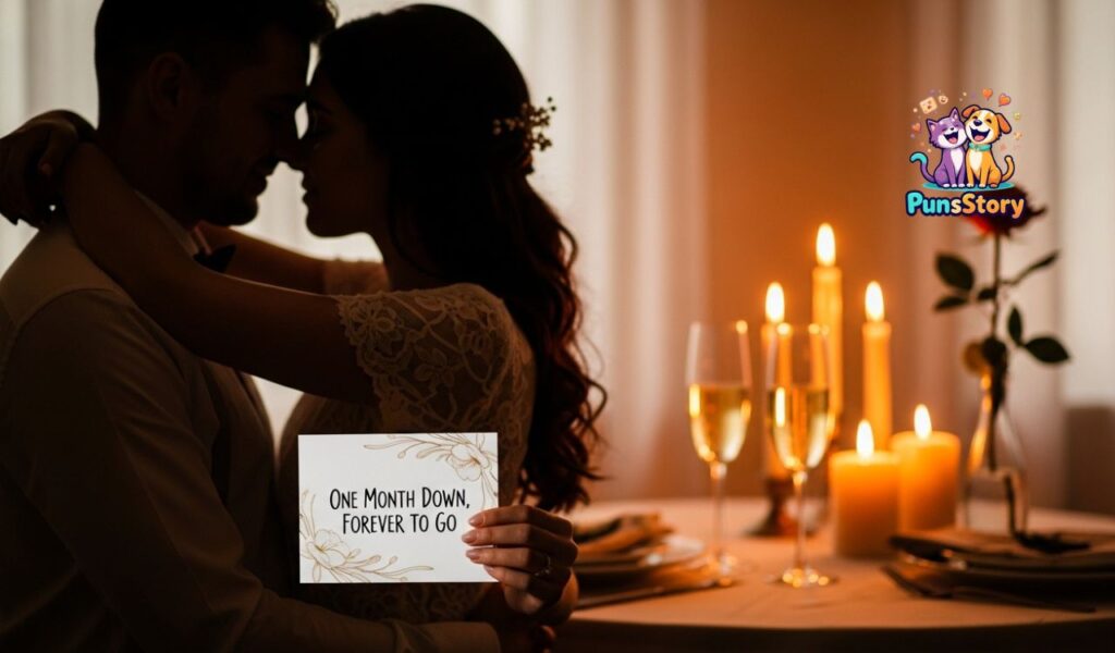 1 Month Anniversary Short Captions for Husband