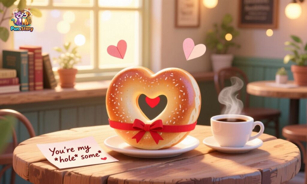 Cute and Romantic Bagel Puns