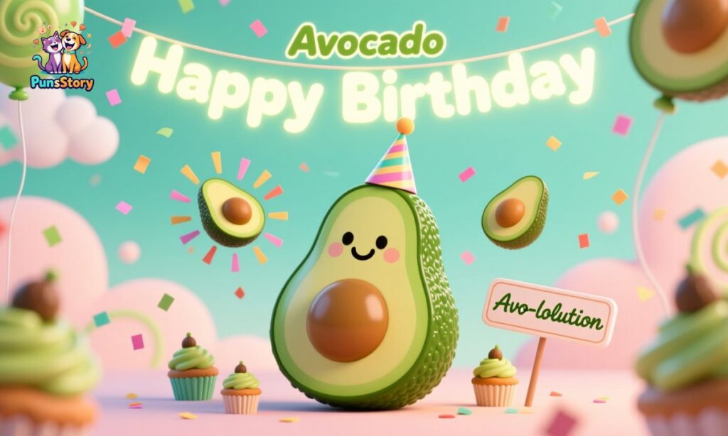 Birthday-Themed Avocado Puns