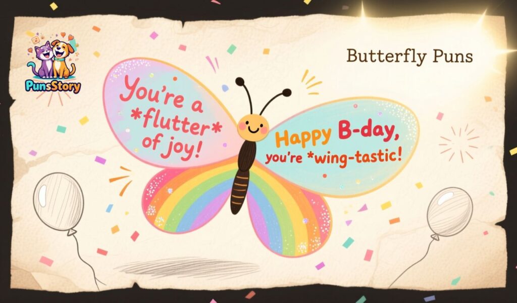 Birthday Butterfly Puns for Celebration Cards