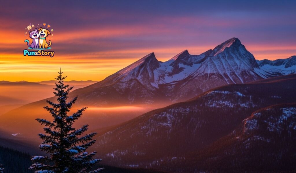 Captions for Mountain Sunsets and Sunrises