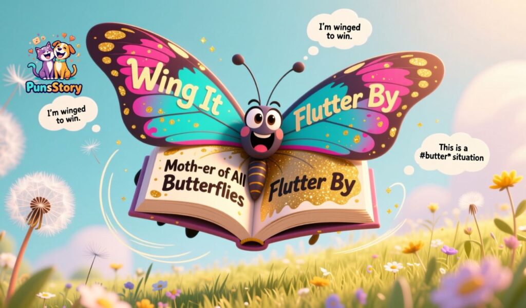 Clever & Nerdy Wordplay Butterfly Puns