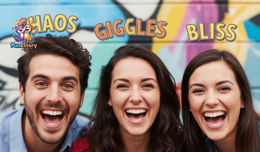 Funny 3 Friends Caption One Word Lines