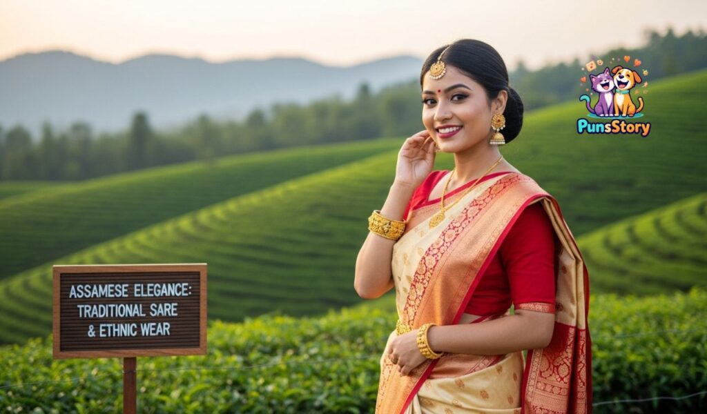 Saree and Ethnic Wear Assamese Captions